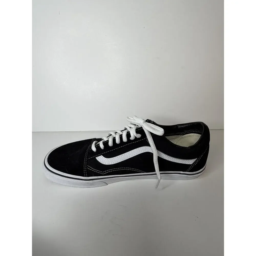 VANS Old Skool Back White Low Top Sneakers Men's 10.5 Classic Skate Shoes NWOB